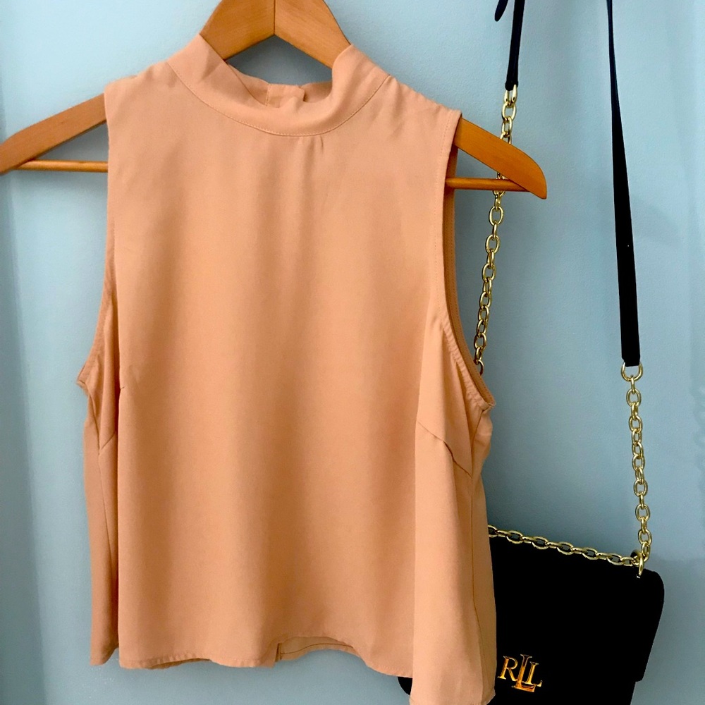 Mock neck crop top